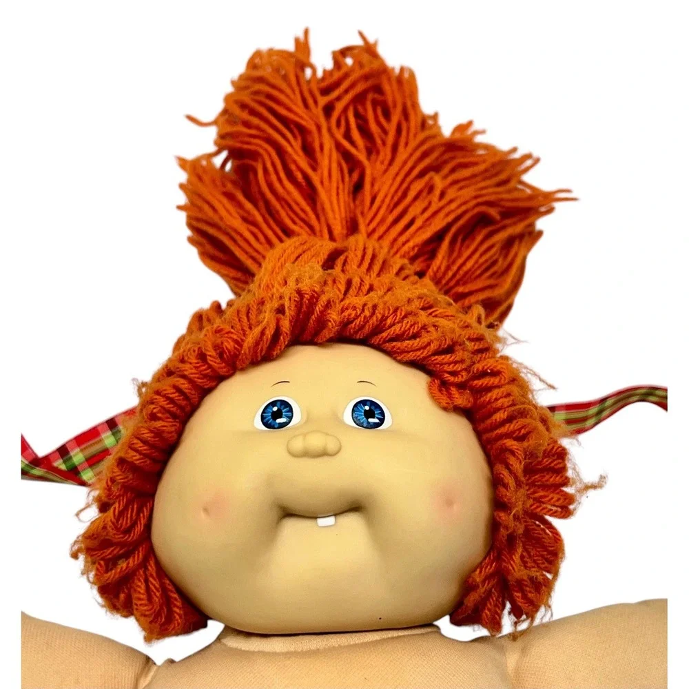 1978-1982 Cabbage Patch Kids Doll Girl Orange Hair Blue Eyes Soft Body Pink Sig